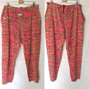 Zubaz Kansas City Chiefs‎ NFL ProLine Red Yellow Lounge Pants Large Vintage 90s